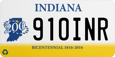 IN license plate 910INR