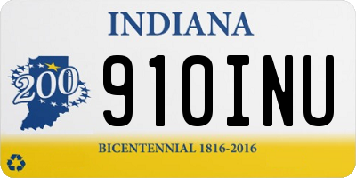 IN license plate 910INU