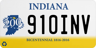 IN license plate 910INV
