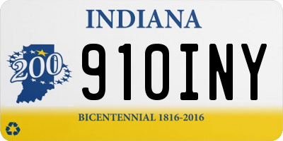 IN license plate 910INY