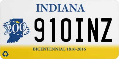 IN license plate 910INZ