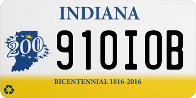 IN license plate 910IOB