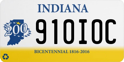 IN license plate 910IOC