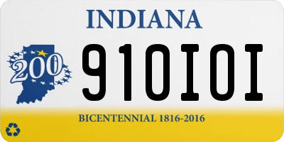 IN license plate 910IOI