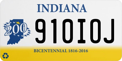 IN license plate 910IOJ