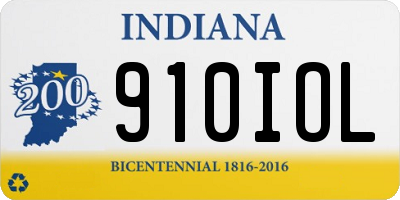 IN license plate 910IOL