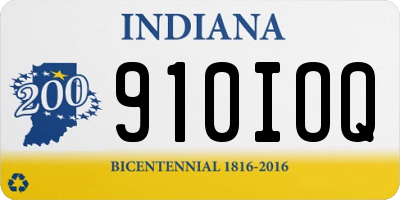 IN license plate 910IOQ