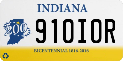 IN license plate 910IOR