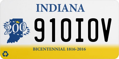 IN license plate 910IOV