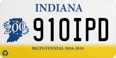 IN license plate 910IPD