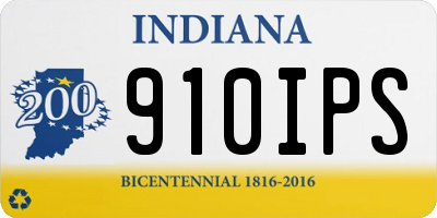 IN license plate 910IPS
