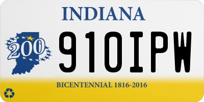 IN license plate 910IPW