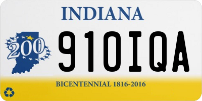 IN license plate 910IQA