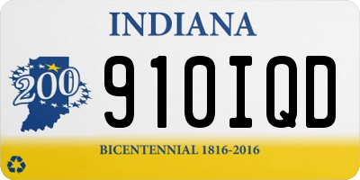 IN license plate 910IQD