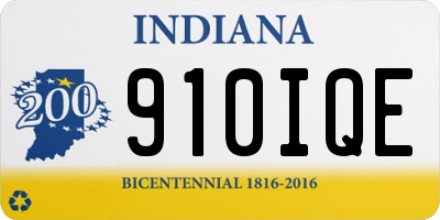 IN license plate 910IQE