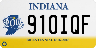 IN license plate 910IQF