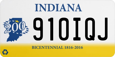IN license plate 910IQJ