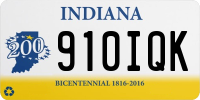 IN license plate 910IQK