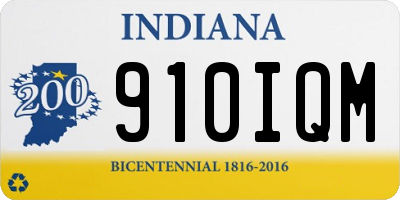 IN license plate 910IQM