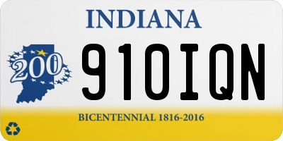 IN license plate 910IQN