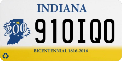 IN license plate 910IQO