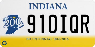 IN license plate 910IQR
