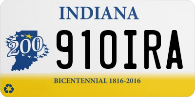 IN license plate 910IRA