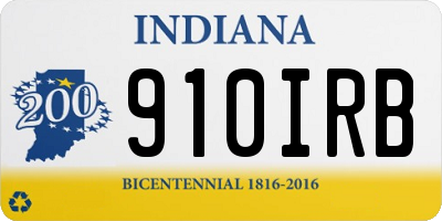 IN license plate 910IRB