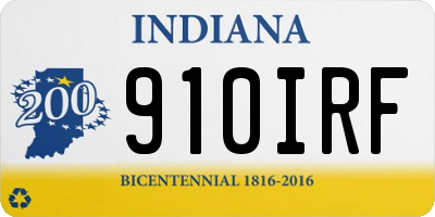 IN license plate 910IRF