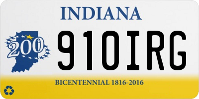 IN license plate 910IRG