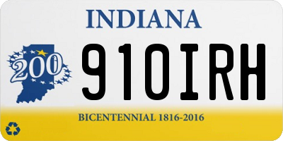 IN license plate 910IRH