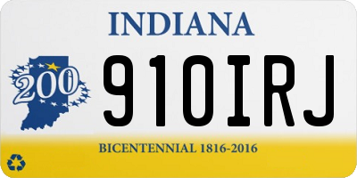 IN license plate 910IRJ