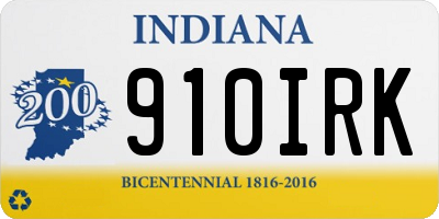 IN license plate 910IRK