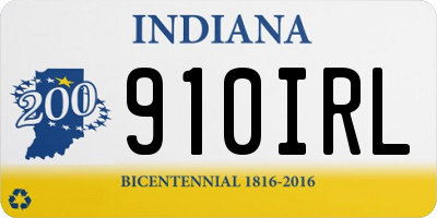 IN license plate 910IRL