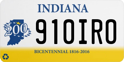 IN license plate 910IRO