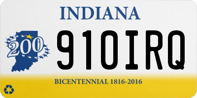 IN license plate 910IRQ