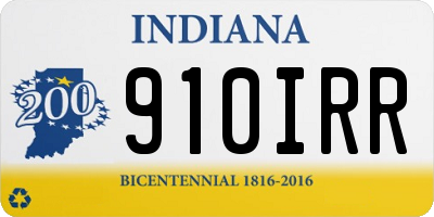 IN license plate 910IRR