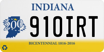 IN license plate 910IRT