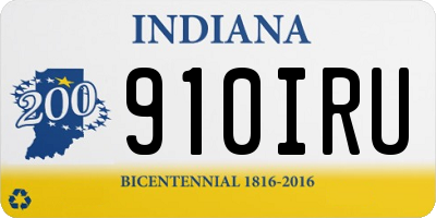 IN license plate 910IRU