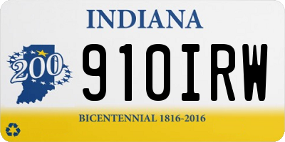 IN license plate 910IRW