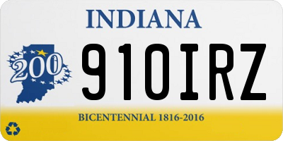 IN license plate 910IRZ