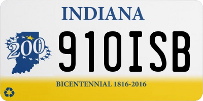 IN license plate 910ISB