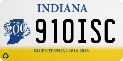 IN license plate 910ISC