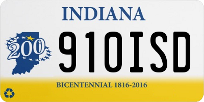 IN license plate 910ISD