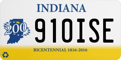 IN license plate 910ISE