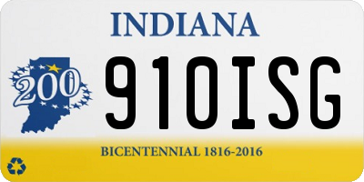 IN license plate 910ISG