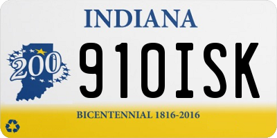 IN license plate 910ISK