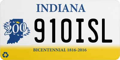 IN license plate 910ISL