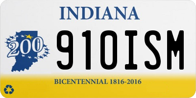 IN license plate 910ISM