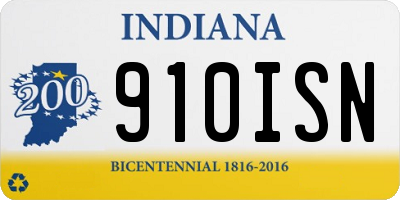 IN license plate 910ISN